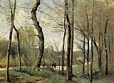 First Leaves, near Nantes by Jean-Baptiste-Camille Corot